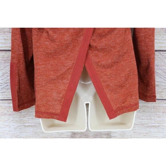 Mur Mur Womens Size Small Burnout Open Back Long Sleeve Top Shirt Rust Red - Picture 8 of 9